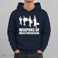 Drumline Weapons Of Mass Percussion Funny Drum Line Band Hoodie thumb 0