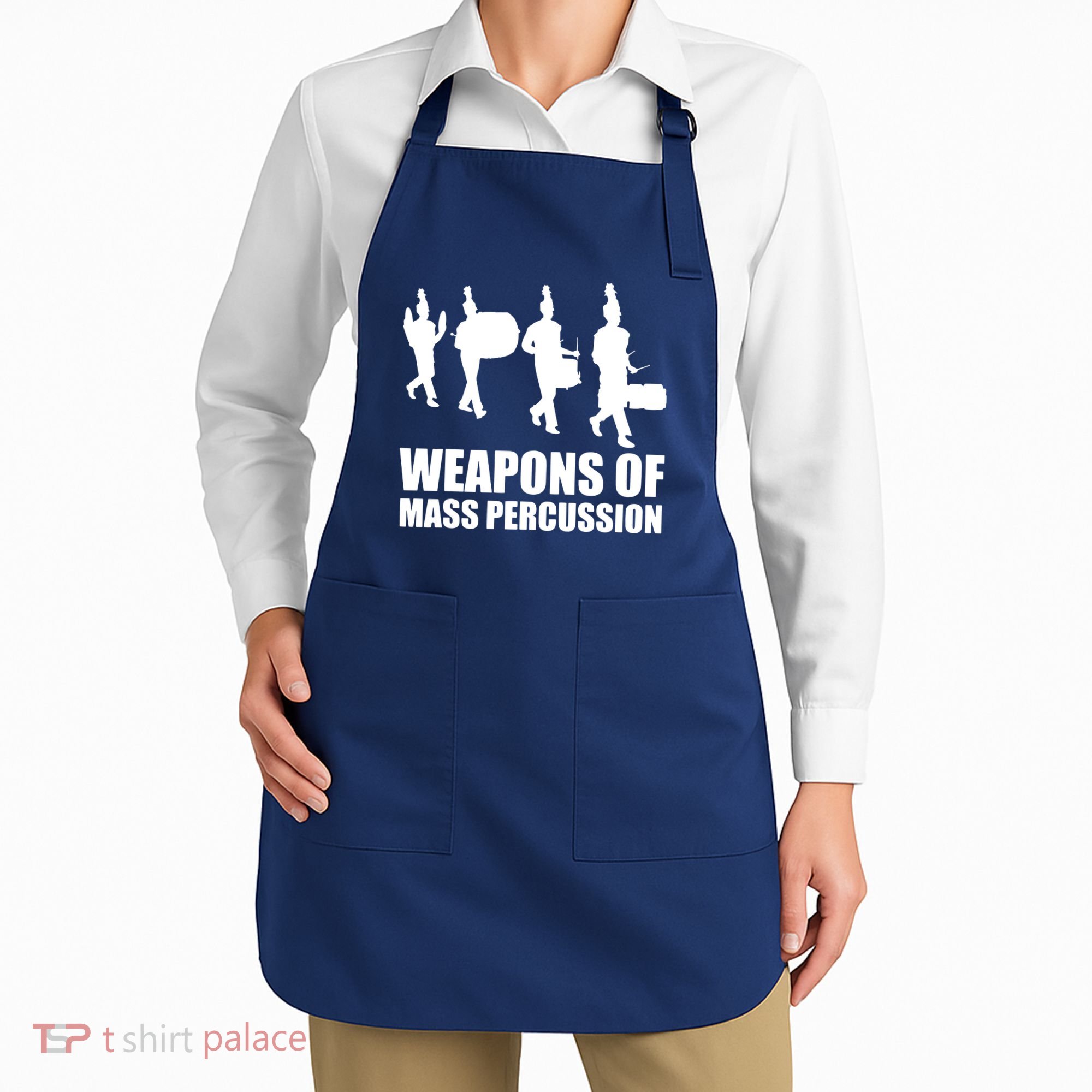 Drumline Weapons Of Mass Percussion Funny Drum Line Band Apron