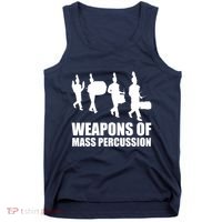 Drumline Weapons Of Mass Percussion Funny Drum Line Band Tank Top thumb 0