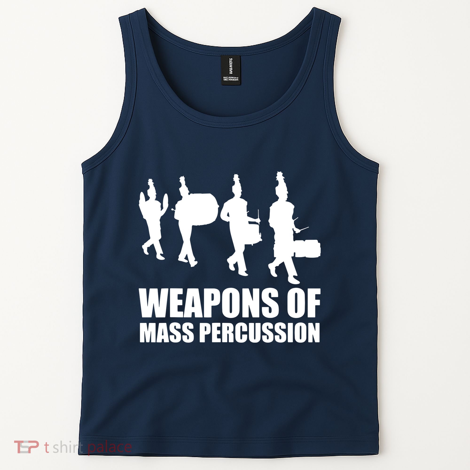Drumline Weapons Of Mass Percussion Funny Drum Line Band Tank Top
