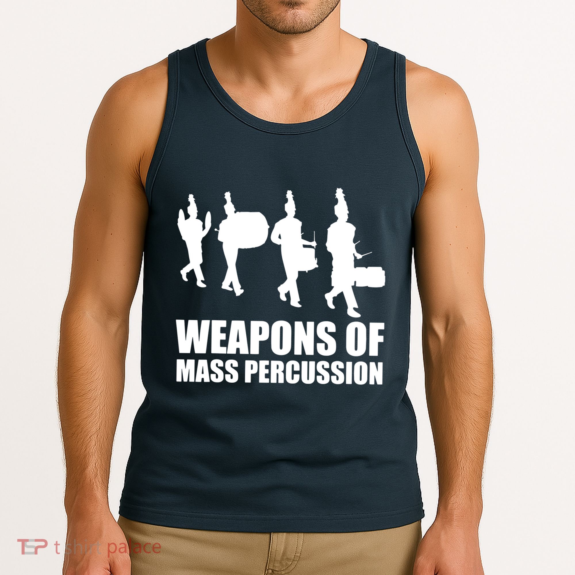 Drumline Weapons Of Mass Percussion Funny Drum Line Band Tank Top