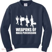 Drumline Weapons Of Mass Percussion Funny Drum Line Band Kids Sweatshirt thumb 0