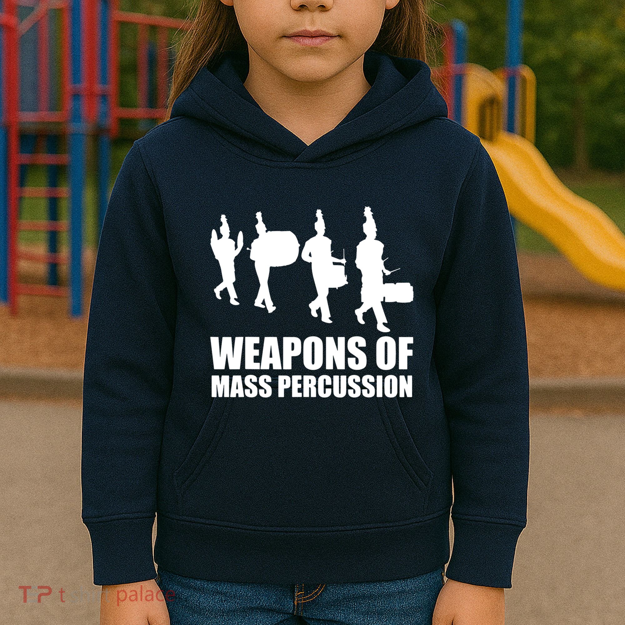Drumline Weapons Of Mass Percussion Funny Drum Line Band Kids Hoodie