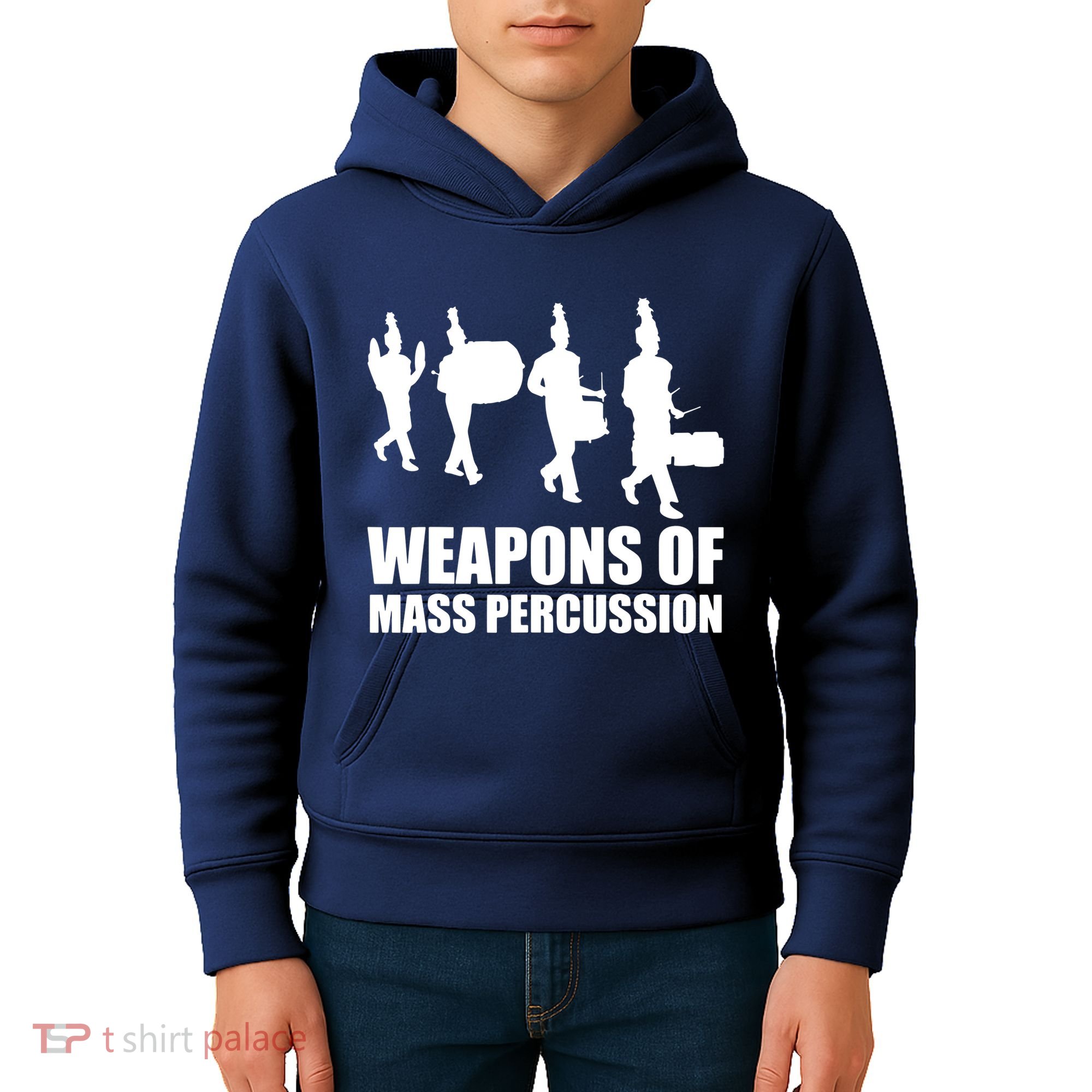 Drumline Weapons Of Mass Percussion Funny Drum Line Band Kids Hoodie