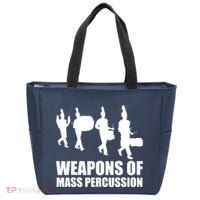 Drumline Weapons Of Mass Percussion Funny Drum Line Band Tote Bag thumb 0