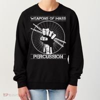 Drummers Weapons Of Mass Percussion Funny Drum Stick Women's Sweatshirt thumb 0