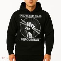 Drummers Weapons Of Mass Percussion Funny Drum Stick Hoodie thumb 2