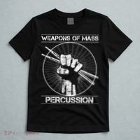 Drummers Weapons Of Mass Percussion Funny Drum Stick T-Shirt thumb 5