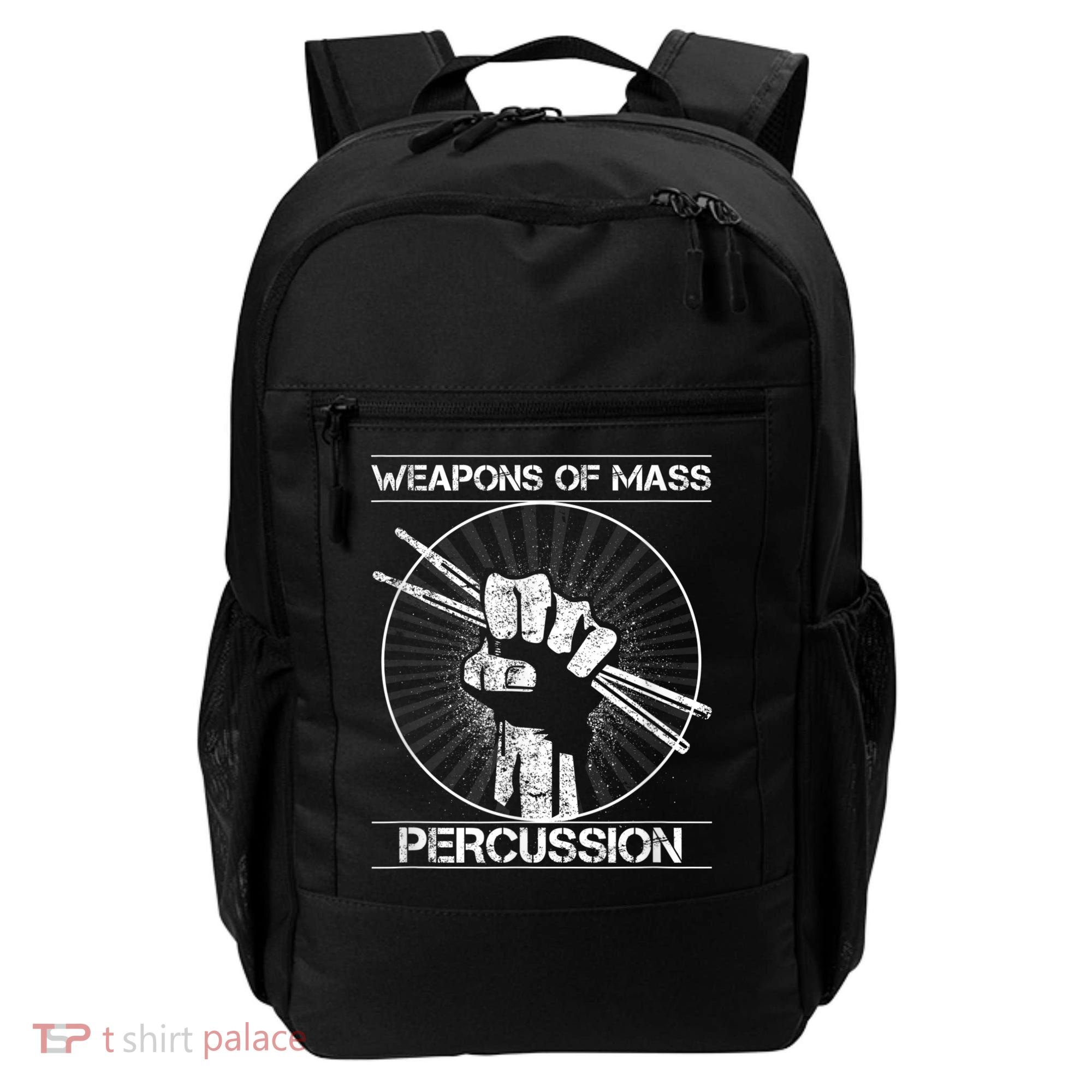 Drummers Weapons Of Mass Percussion Funny Drum Stick Backpack