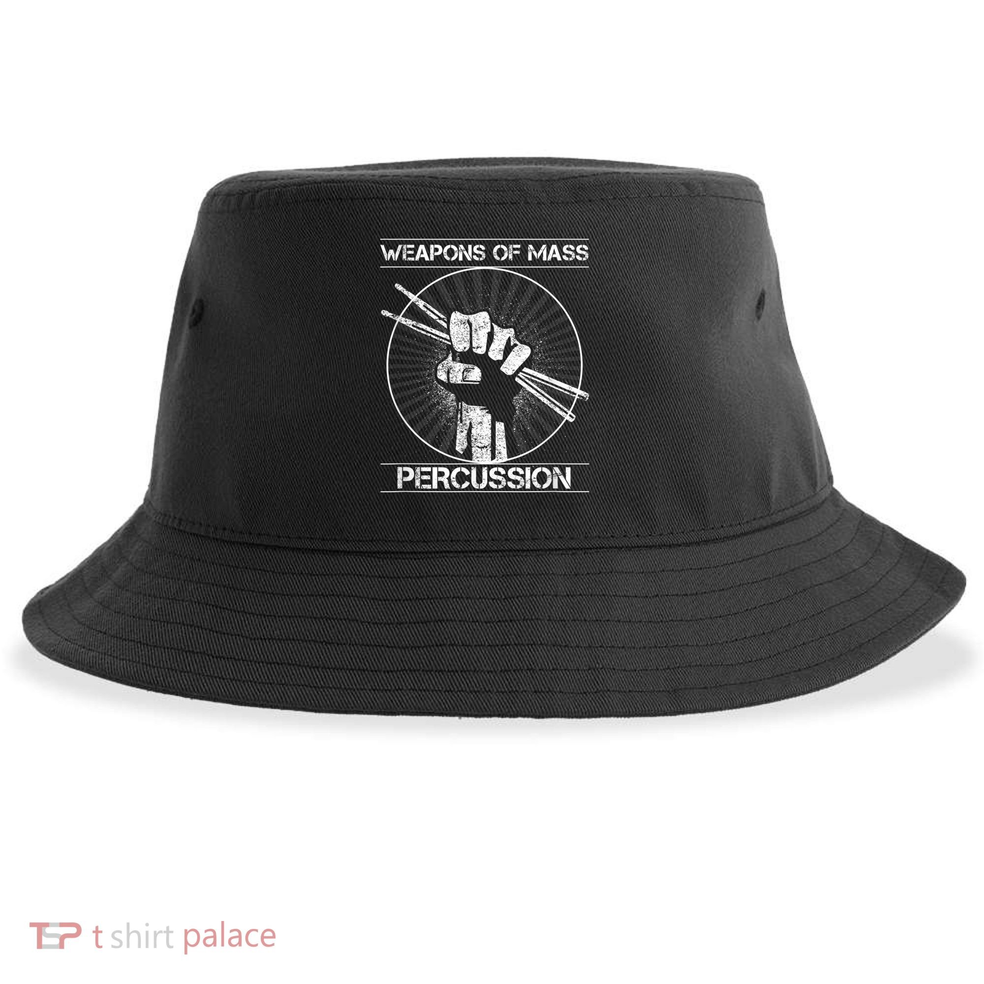 Drummers Weapons Of Mass Percussion Funny Drum Stick Sustainable Bucket Hat