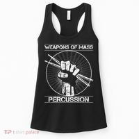 Drummers Weapons Of Mass Percussion Funny Drum Stick Women's Tank Top thumb 0