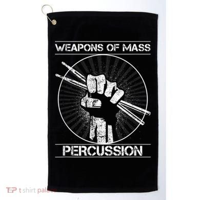 Drummers Weapons Of Mass Percussion Funny Drum Stick Golf Towel