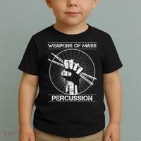 Drummers Weapons Of Mass Percussion Funny Drum Stick Toddler T-Shirt thumb 2