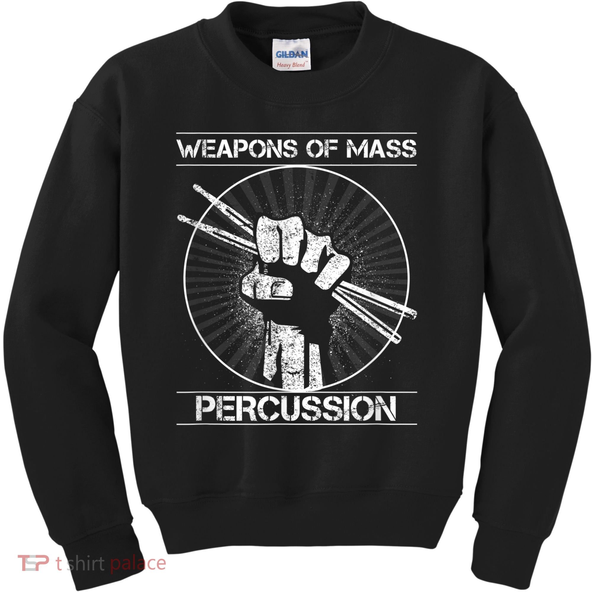 Drummers Weapons Of Mass Percussion Funny Drum Stick Kids Sweatshirt