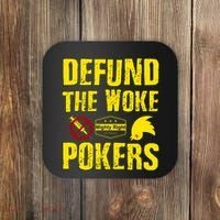 Defund Woke Pokers Coaster thumb 0