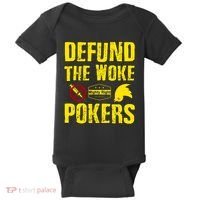 Defund Woke Pokers Baby Bodysuit thumb 0