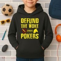 Defund Woke Pokers Kids Hoodie thumb 2