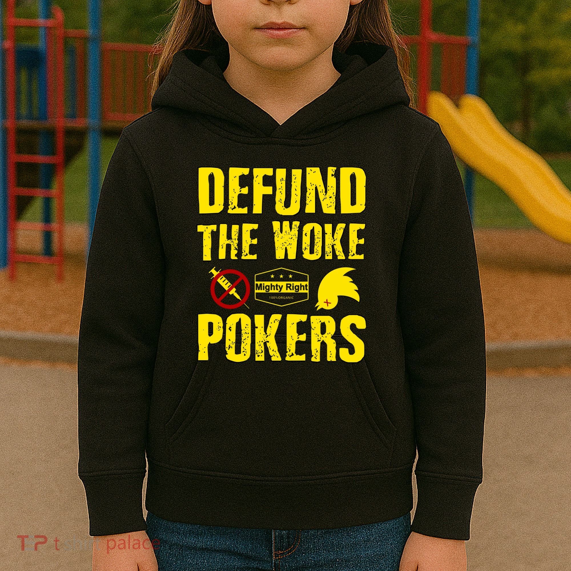 Defund Woke Pokers Kids Hoodie