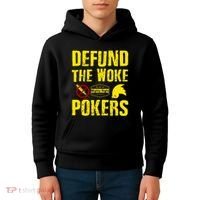 Defund Woke Pokers Kids Hoodie thumb 4