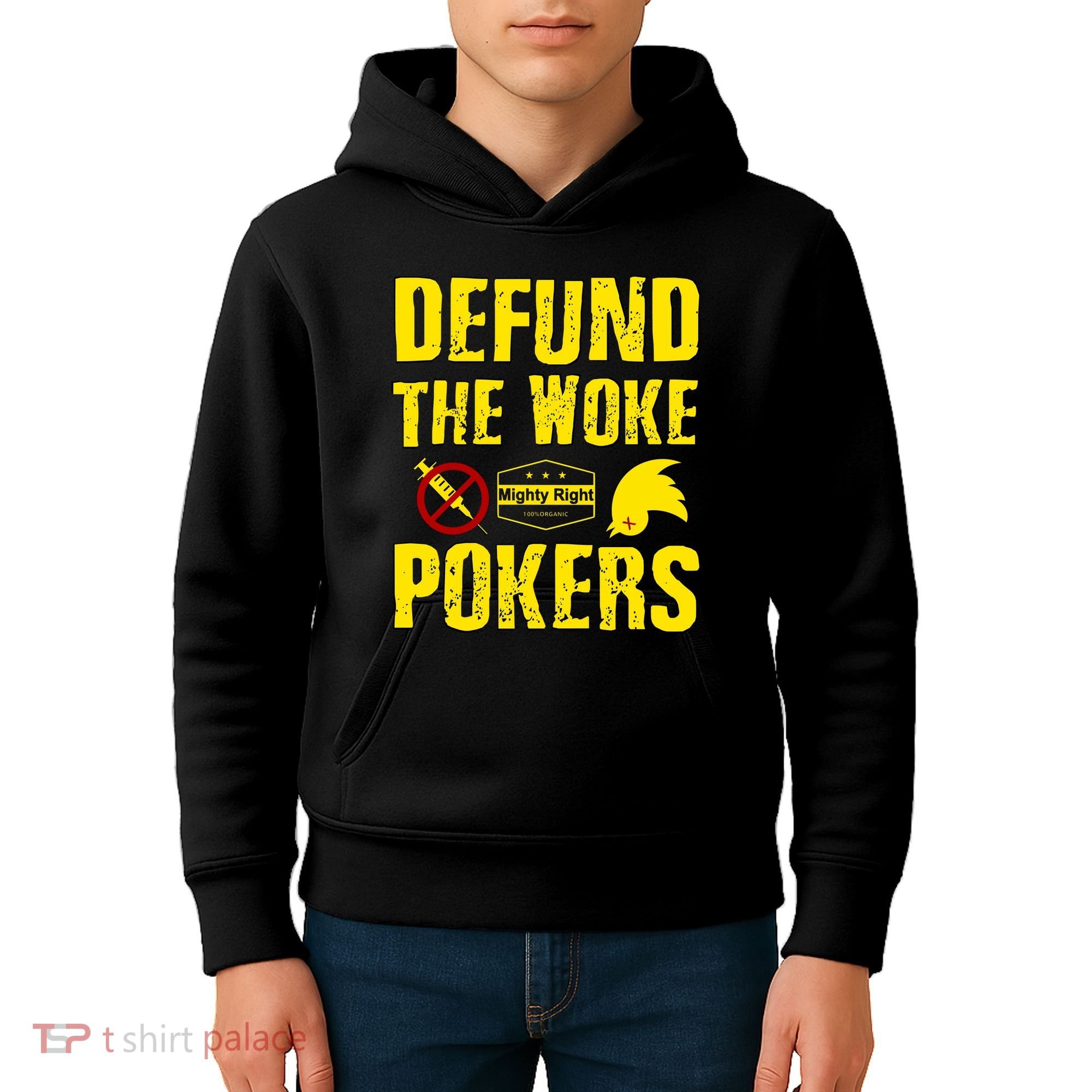 Defund Woke Pokers Kids Hoodie