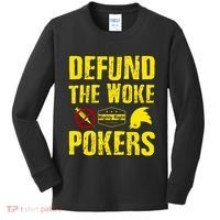 Defund Woke Pokers Kids Long Sleeve Shirt thumb 0