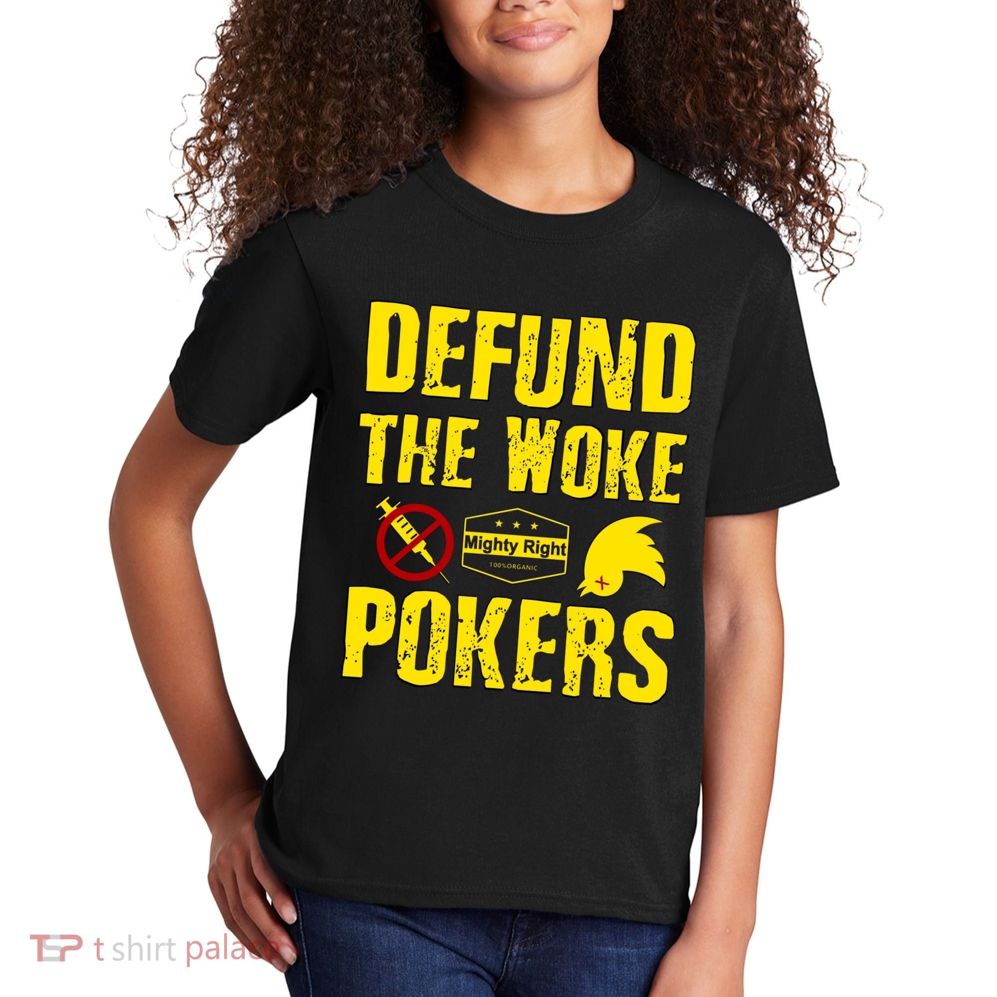 Defund Woke Pokers Kids T-Shirt