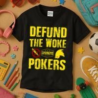 Defund Woke Pokers Kids T-Shirt thumb 3