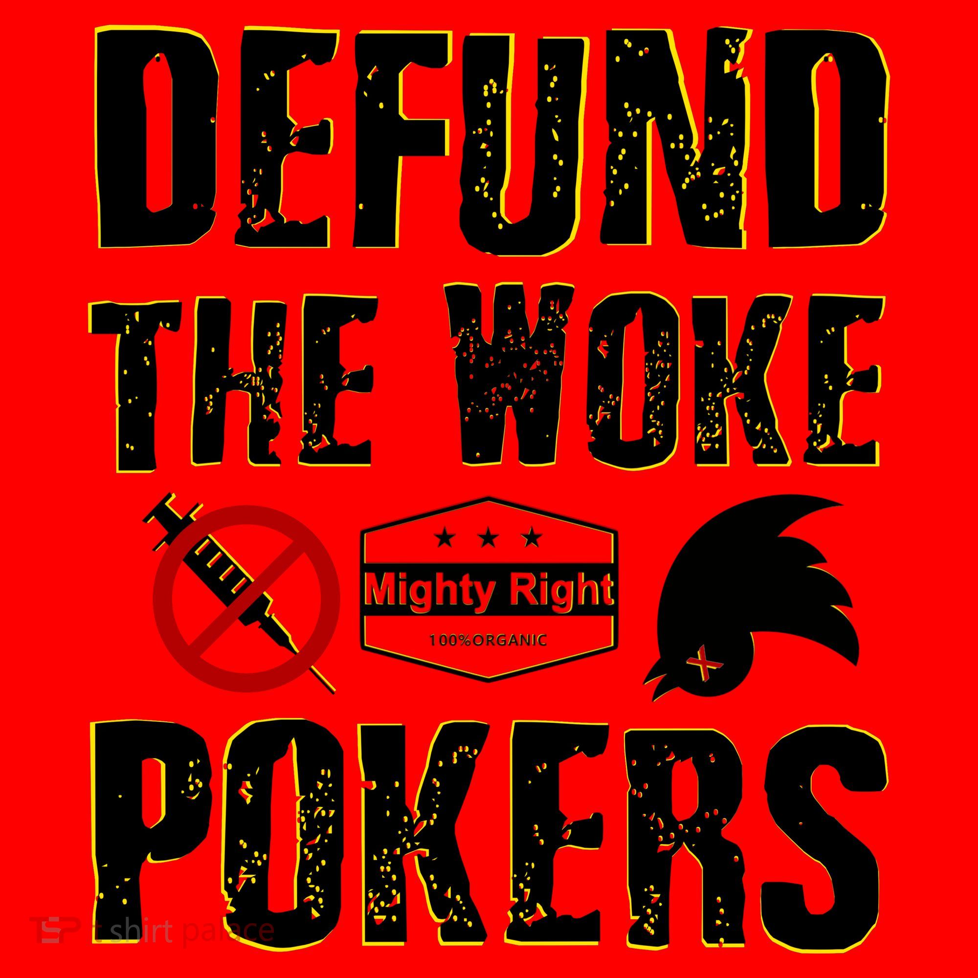 Defund Woke Pokers Santa Hat
