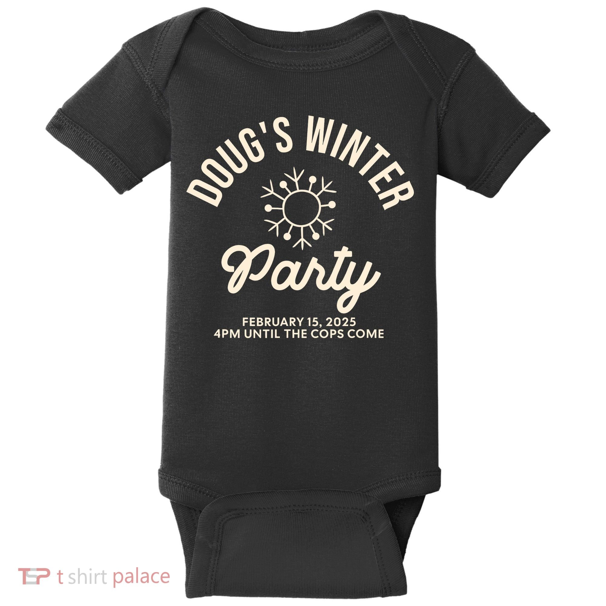 Dougs Winter Party February Baby Bodysuit
