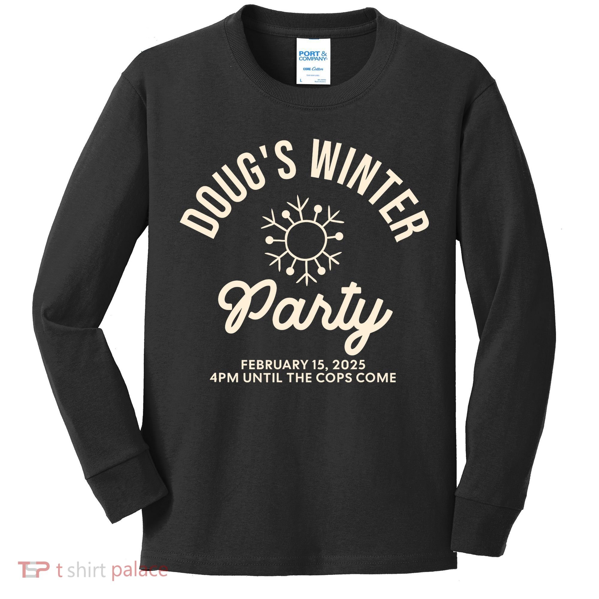 Dougs Winter Party February Kids Long Sleeve Shirt