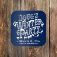 Dougs Winter Party 15 February Invite Dougs Winter Party Coaster thumb 0