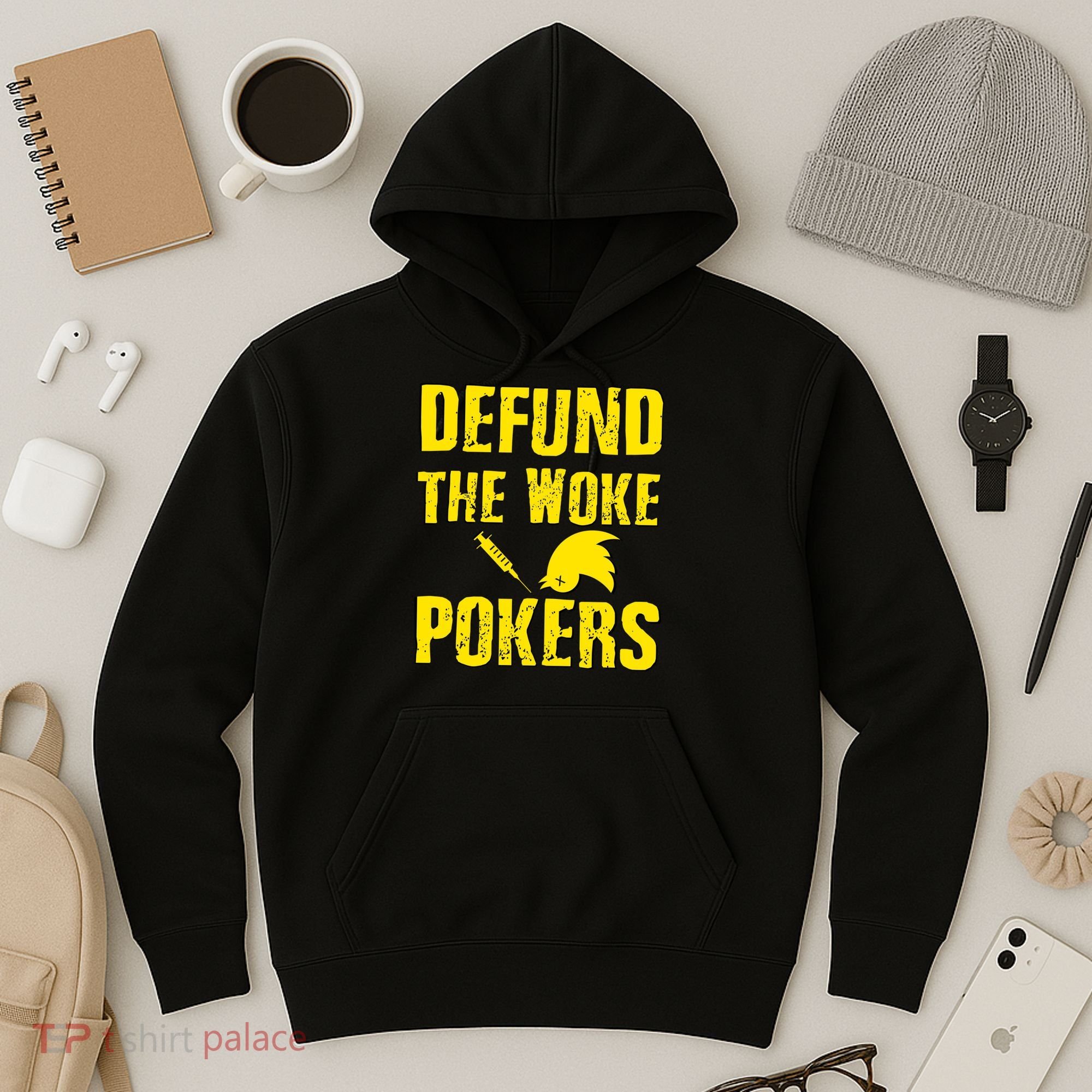 Defund Woke Pokers Hoodie