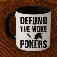 Defund Woke Pokers Coffee Mug thumb 2