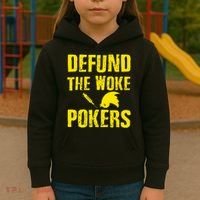 Defund Woke Pokers Kids Hoodie thumb 3
