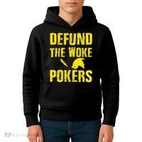 Defund Woke Pokers Kids Hoodie thumb 4