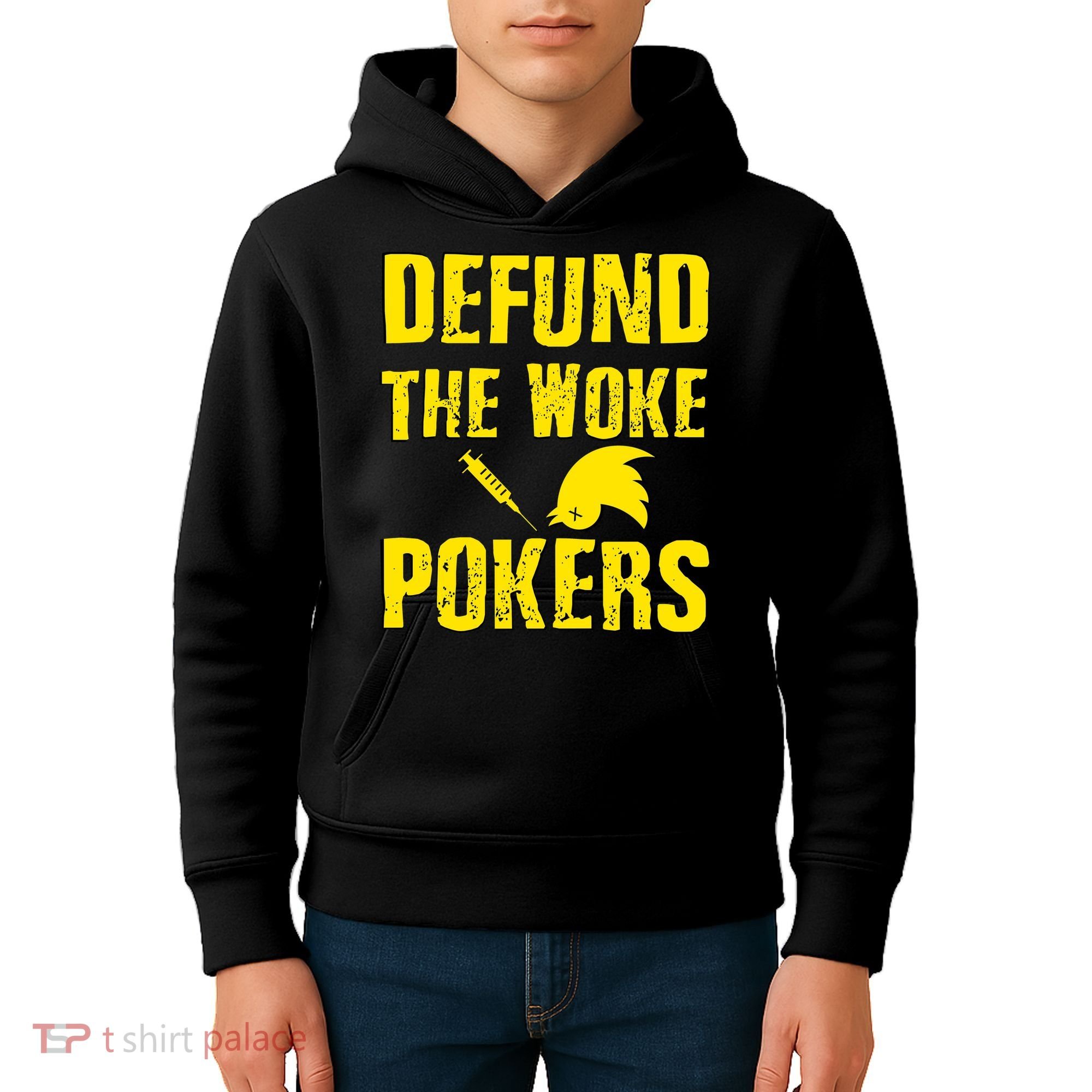 Defund Woke Pokers Kids Hoodie