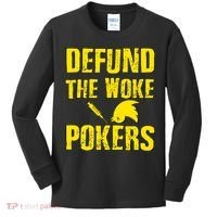 Defund Woke Pokers Kids Long Sleeve Shirt thumb 0