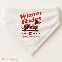 Dachshund Wiener Rides Only 25 Cents Free Today Only USA-Made Doggie Bandana thumb 0