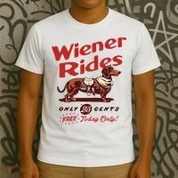 Dachshund Wiener Rides Only 25 Cents Free Today Only T-Shirt thumb 3