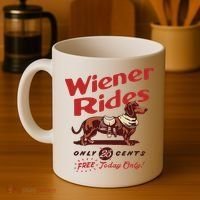 Dachshund Wiener Rides Only 25 Cents Free Today Only Coffee Mug thumb 4