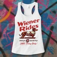 Dachshund Wiener Rides Only 25 Cents Free Today Only Women's Tank Top thumb 3