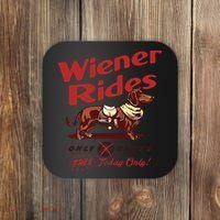 Dachshund Wiener Rides Only 25 Cents Free Today Only Coaster thumb 0