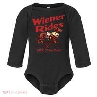 Dachshund Wiener Rides Only 25 Cents Free Today Only Baby Long Sleeve Bodysuit thumb 0