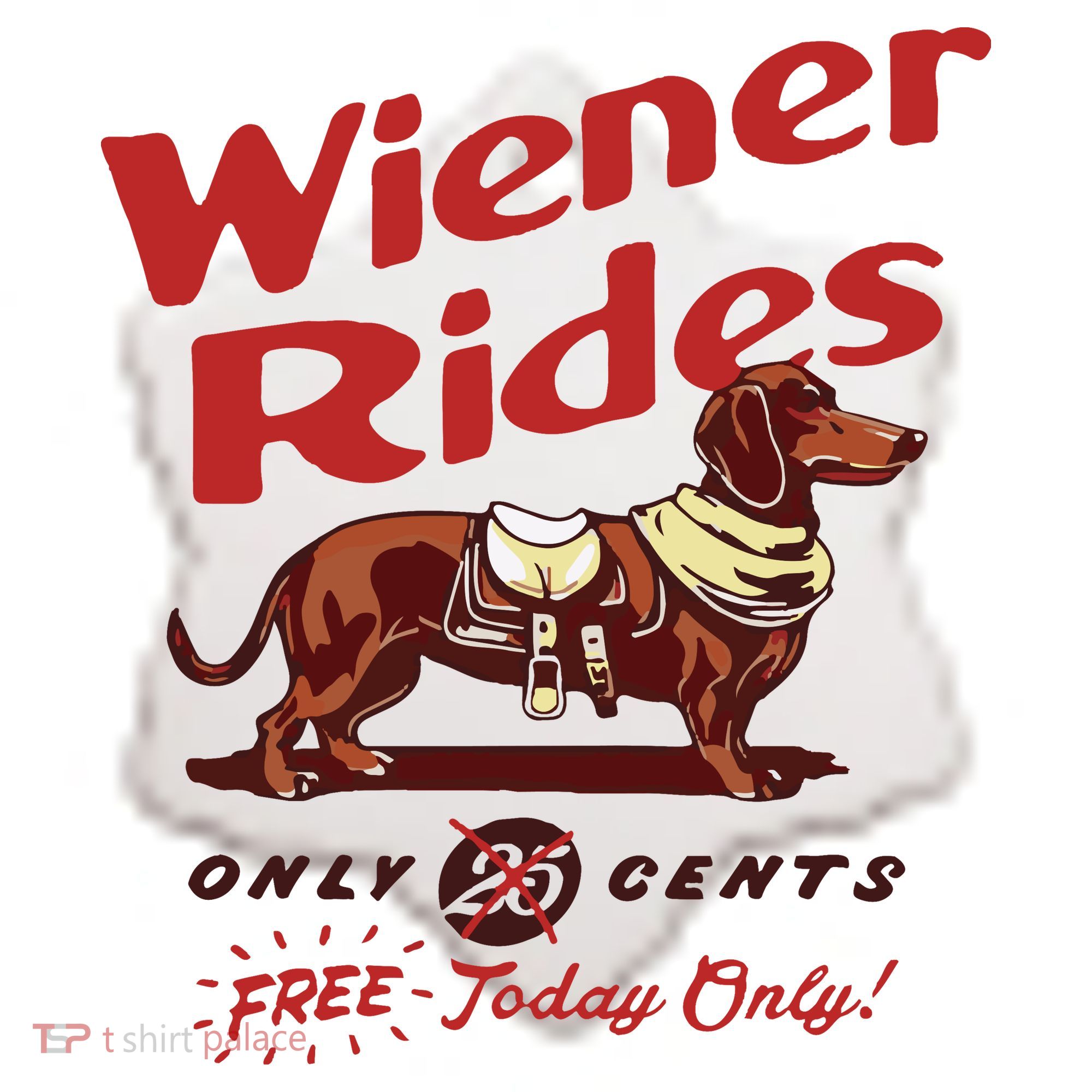 Dachshund Wiener Rides Only 25 Cents Free Today Only Ceramic Ornament
