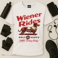 Dachshund Wiener Rides Only 25 Cents Free Today Only Cooling Performance Crew T-Shirt thumb 3