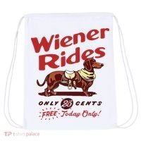 Dachshund Wiener Rides Only 25 Cents Free Today Only Drawstring Bag thumb 0
