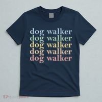 Dog Walker Retro T-Shirt thumb 5