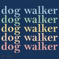 Dog Walker Retro T-Shirt thumb 7