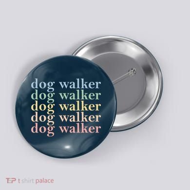 Dog Walker Retro Button