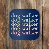 Dog Walker Retro Coaster thumb 0
